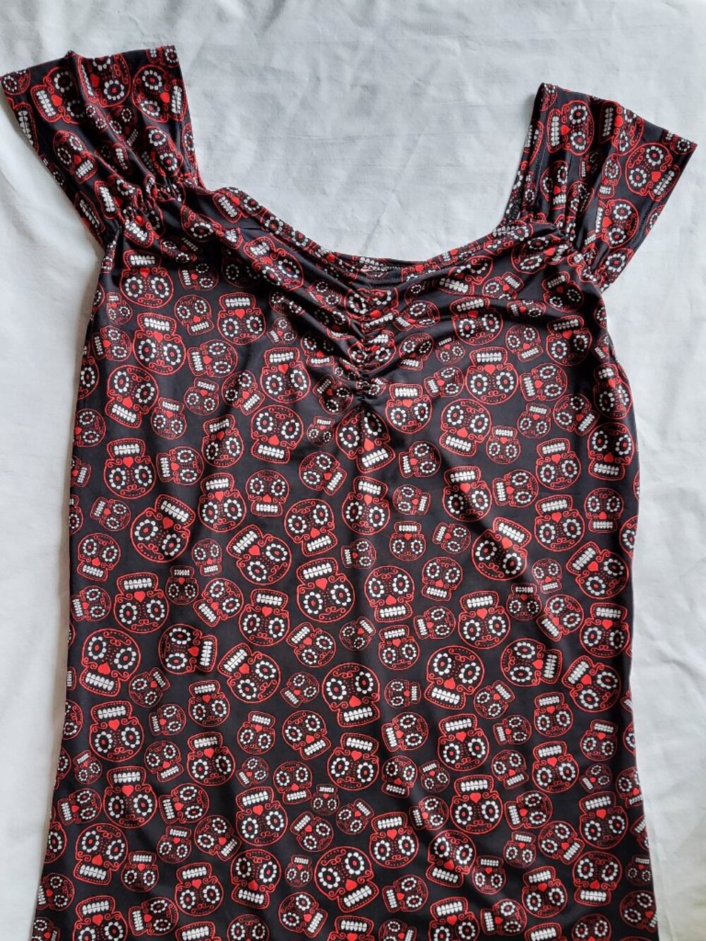 Folter Shirt Women's XL Red Tank Top Skulls Indie Whimsigoth Grunge Streetwear